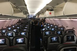 The view from the back of the plane