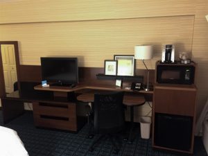 The hotel room was typical - not too outdated, but not necessarily ugly either; again, a functional stay is the intent.