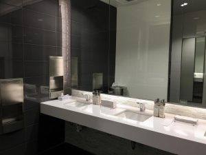 Well stocked sink with soaps and lotions!