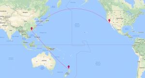 Taking the long way to New Zealand!