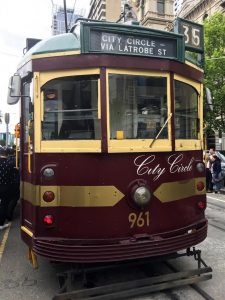 This trolley does a loop around the free tram zone, kind of like Tokyo's Yamanote Line.