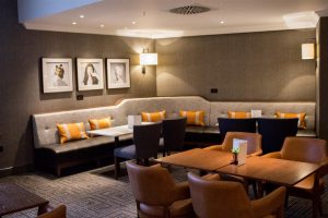 Past the curved hallway, you end up at the Executive Lounge.