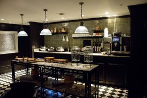 The counters without the breakfast food out - I wish my kitchen were this good looking