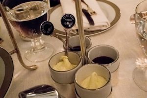 Even strawberry jam is given fancy spoons to serve with!
