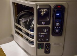 Close-up of the button panel