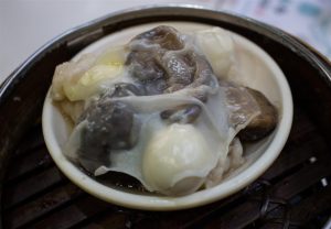 Siu Mai with Quail’s Egg and Shitake Mushrooms