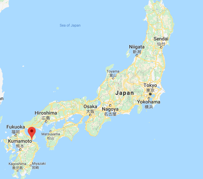 Beppu, Japan Map 